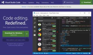 Visual Studio Code のトップページ