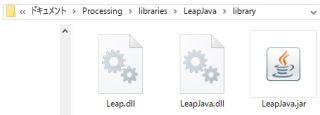 LeapJava の library フォルダ内